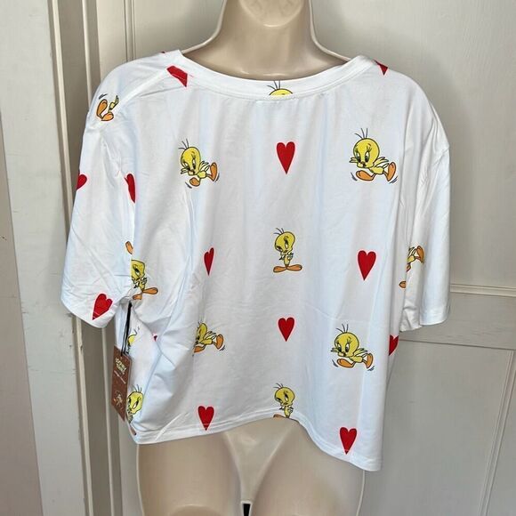 Looney Tunes x Unique Vintage Boxy Fringe Tweety Bird Tshirt Plus Size 1X Nwt - Picture 5 of 6